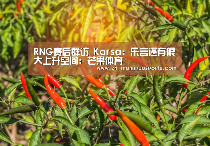 RNG赛后群访 Karsa:乐言还有很大上升空间:芒果体育(图2) 芒果体育